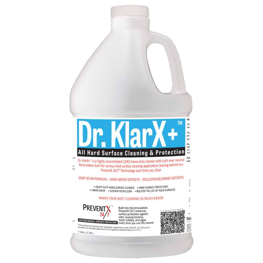 Dr. KlarX+ The All Hard Surface Cleaner/Degreaser/Protection - 1-Gallon Bottles of 32X Concentrate
