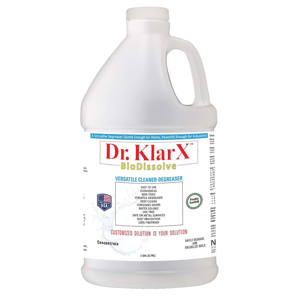 Dr. KlarX BioDissolve Versatile Cleaner and Degreaser 1-gallon bottle