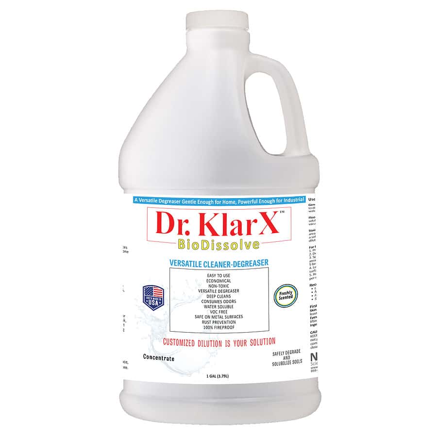 Dr. KlarX BioDissolve Versatile Cleaner and Degreaser 1-gallon bottles