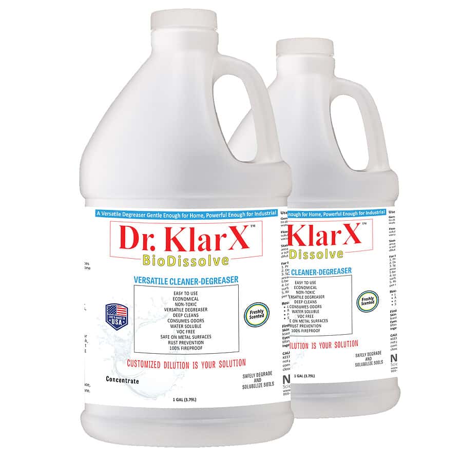 Dr. KlarX BioDissolve Versatile Cleaner and Degreaser 2/1-gallon bottle