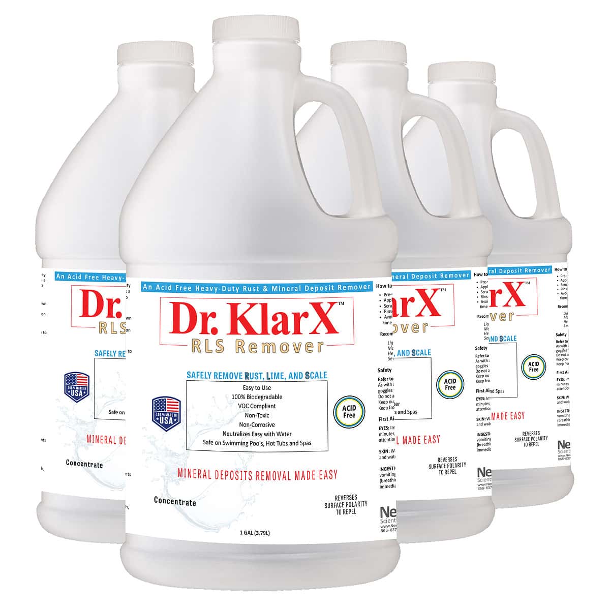 Dr KlarX RLS Remover 4/1-Gallon Bottles