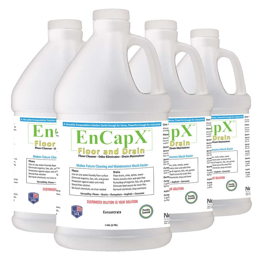 EnCapX Floor and Drian 4/1-Gallon Bottles