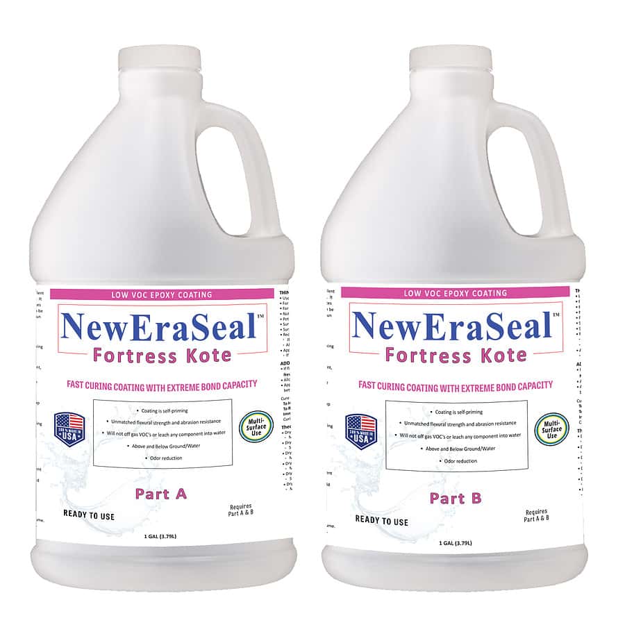 NewEraSeal Fortress Kote - Two Part Koting - Bonds to Surface (2 Gallons = 1-Gal PART A & 1-Gal PART B)