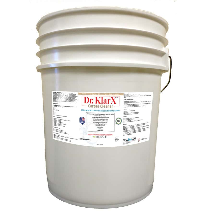 Dr. KlarX™ Carpet Cleaner - Cleaning, Antimicrobial, NanoTechnology, and Long-Lasting Protection, - (5-Gallon Concentrate)