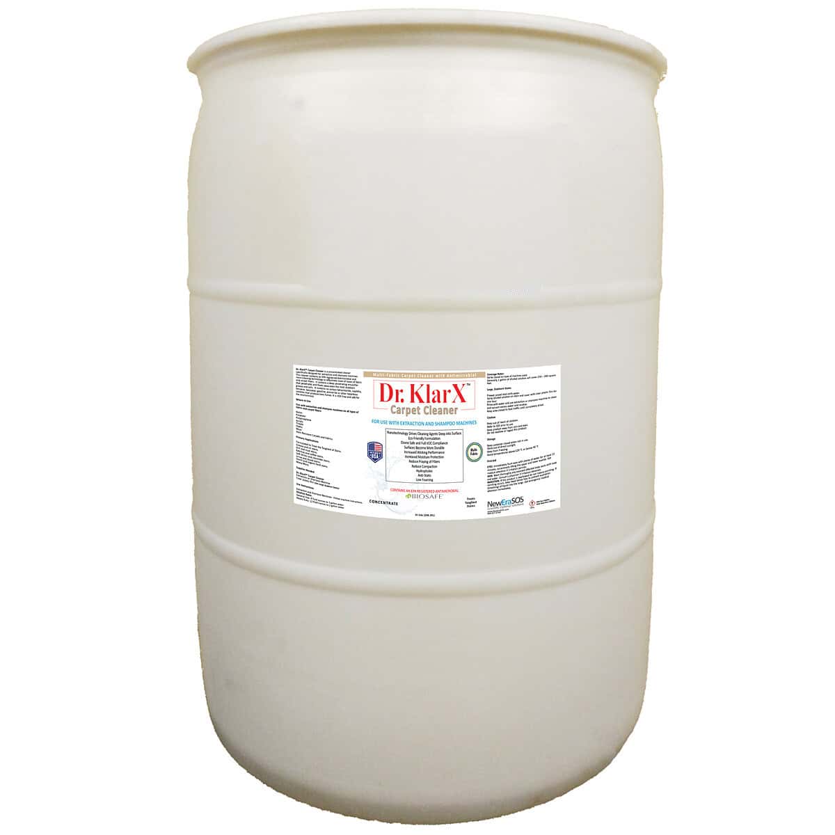 Dr. KlarX™ Carpet Cleaner - Cleaning, Antimicrobial, NanoTechnology, and Long-Lasting Protection, - (55-Gallon Concentrate)