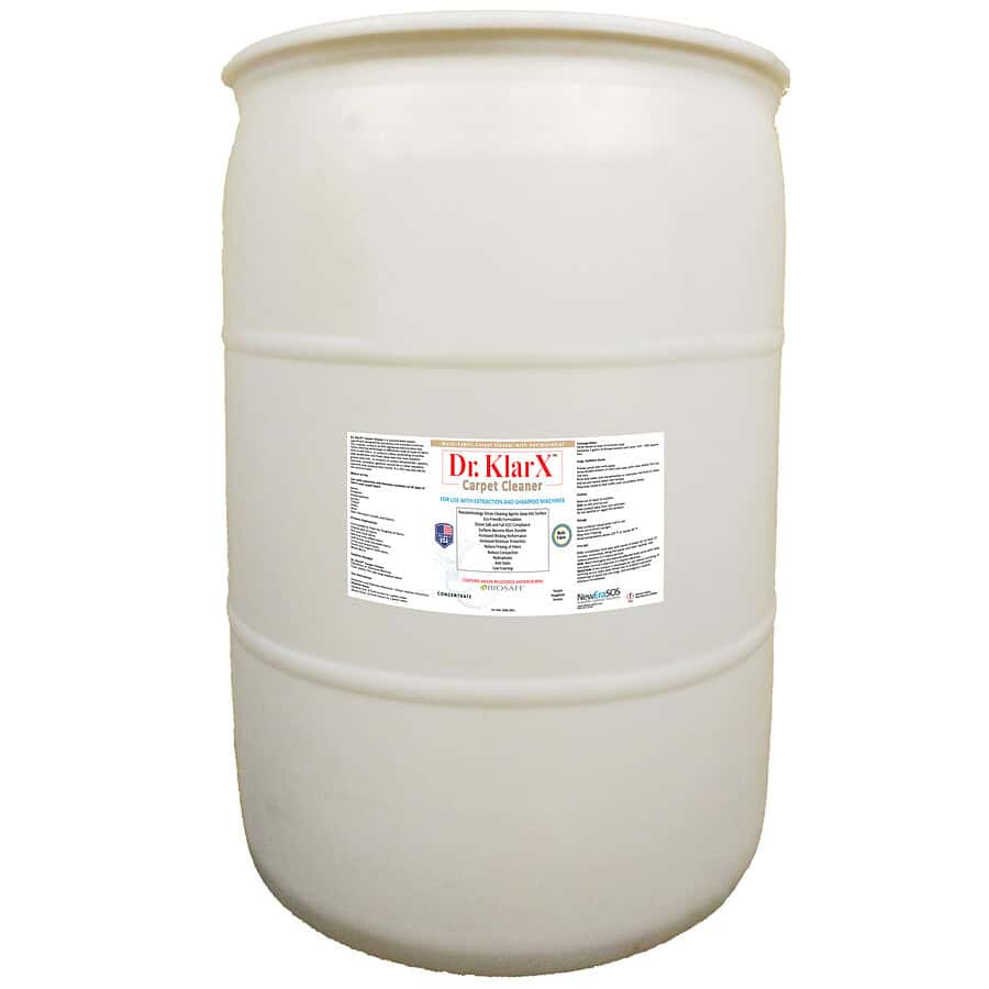 Dr. KlarX™ Carpet Cleaner - Cleaning, Antimicrobial, NanoTechnology, and Long-Lasting Protection, - (55-Gallon Concentrate)